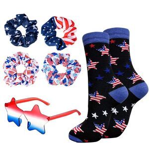 4136 4th Of July Accessoriess Set - 6pcs Patriotic Costume
